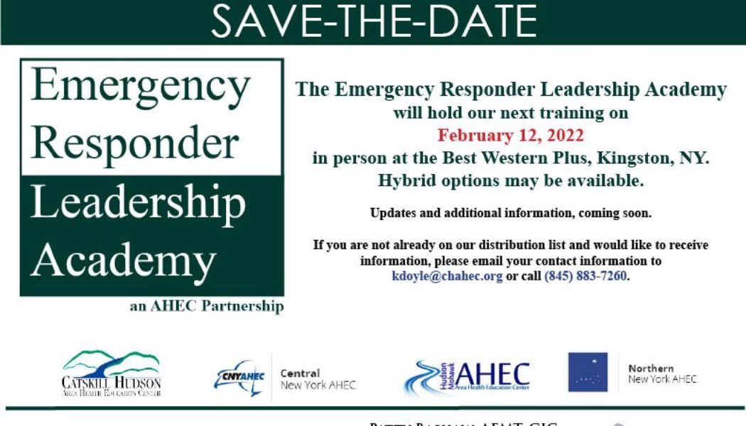Save-the-Date: 2022 Emergency Responder Leadership Academy